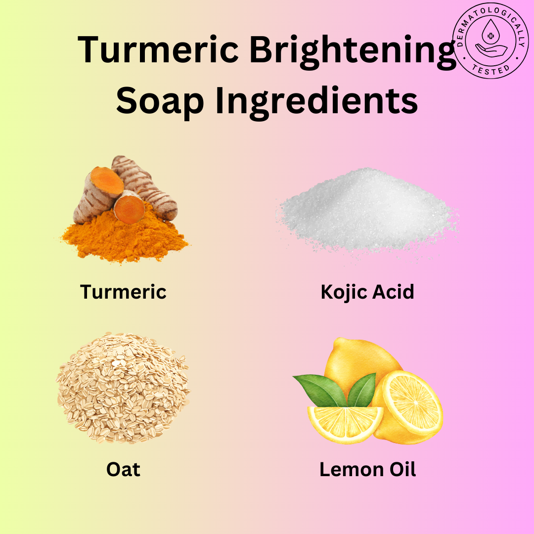 Lemon Turmeric & Kojic Acid Brightening Soap
